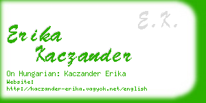 erika kaczander business card